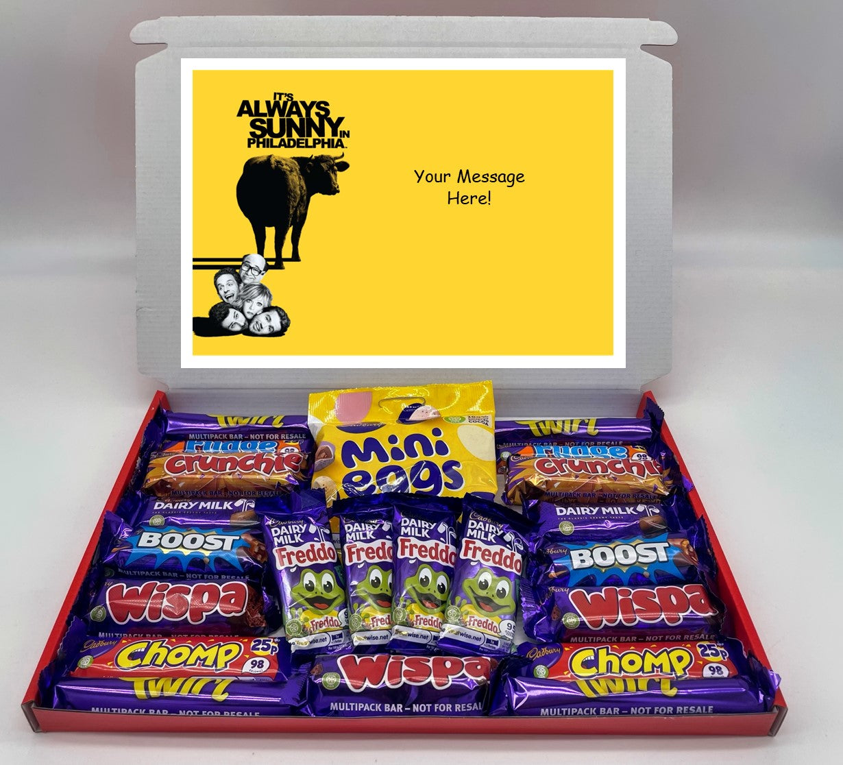 Its Always Sunny in Philadelphia Chocolate & Sweet Gift Box – Personalised Gift