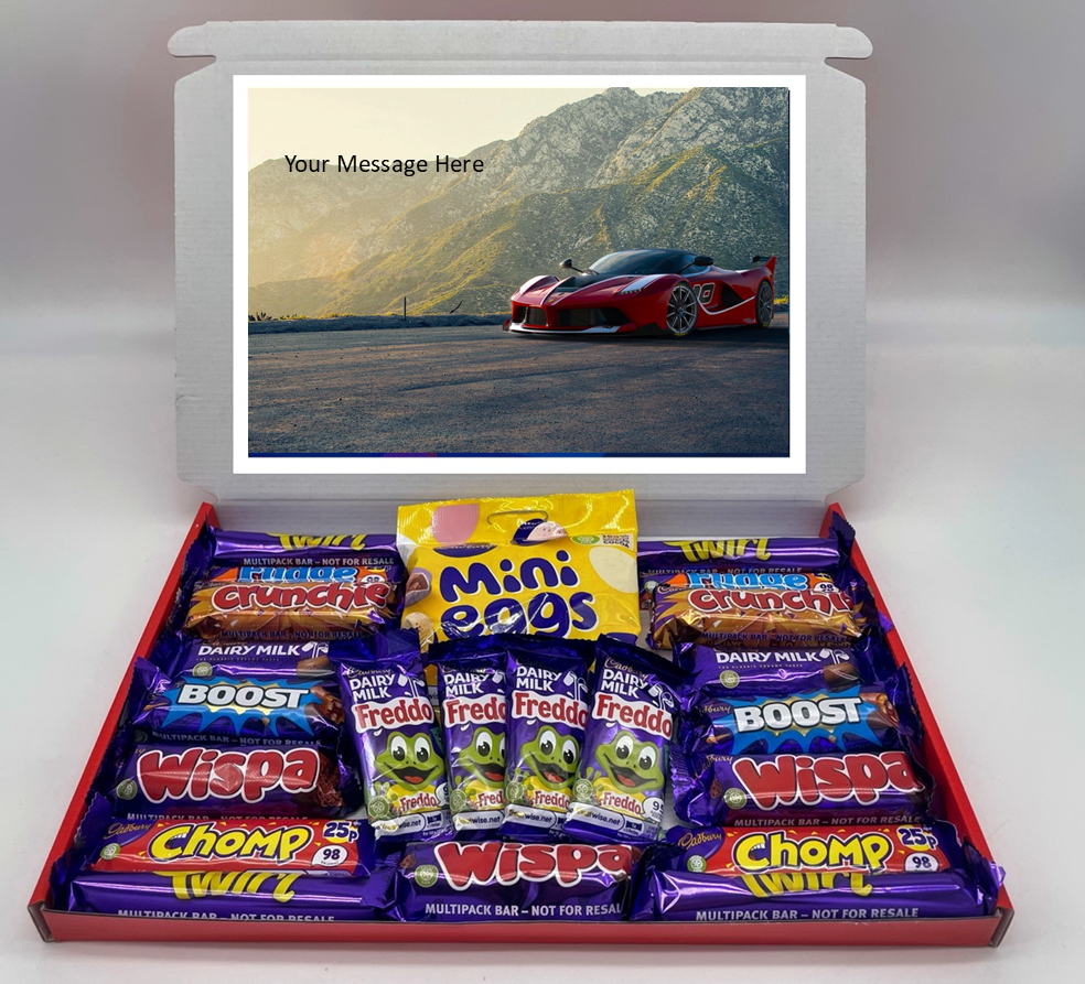 Cars Chocolate & Sweet Gift Box – Personalised Gift