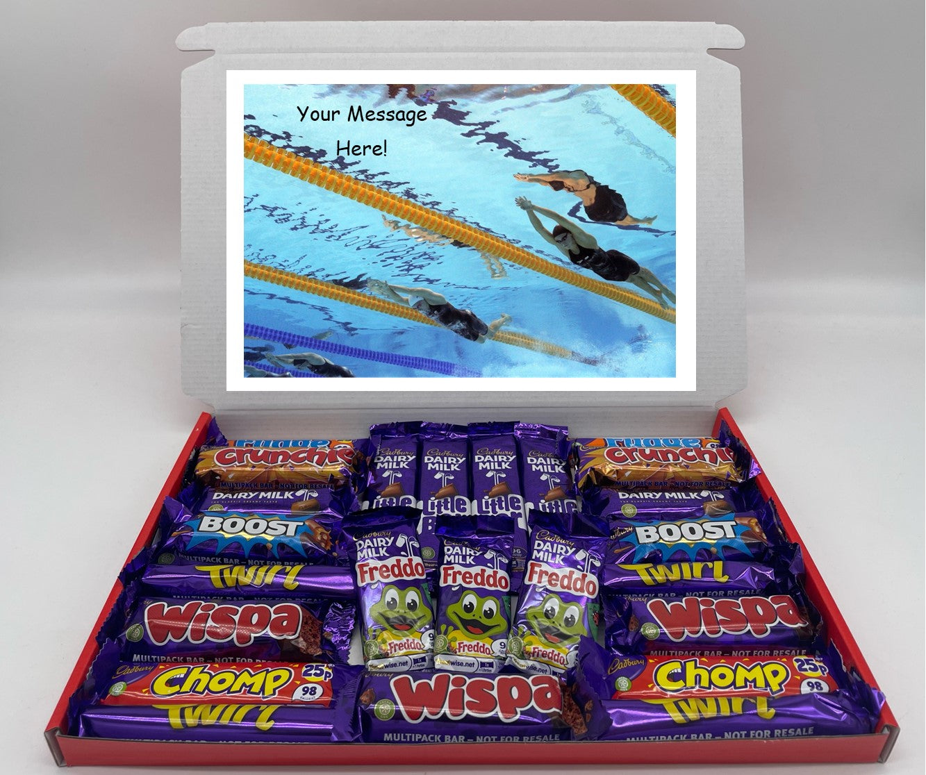 Swimming Chocolate & Sweet Gift Box – Personalised Gift
