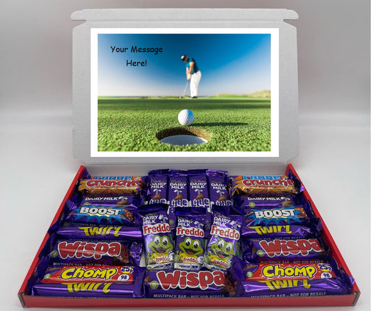 Golf Chocolate & Sweet Gift Box – Personalised Gift