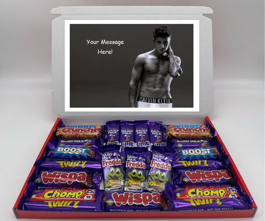 Justin Bieber Chocolate & Sweet Gift Box β Personalised Gift
