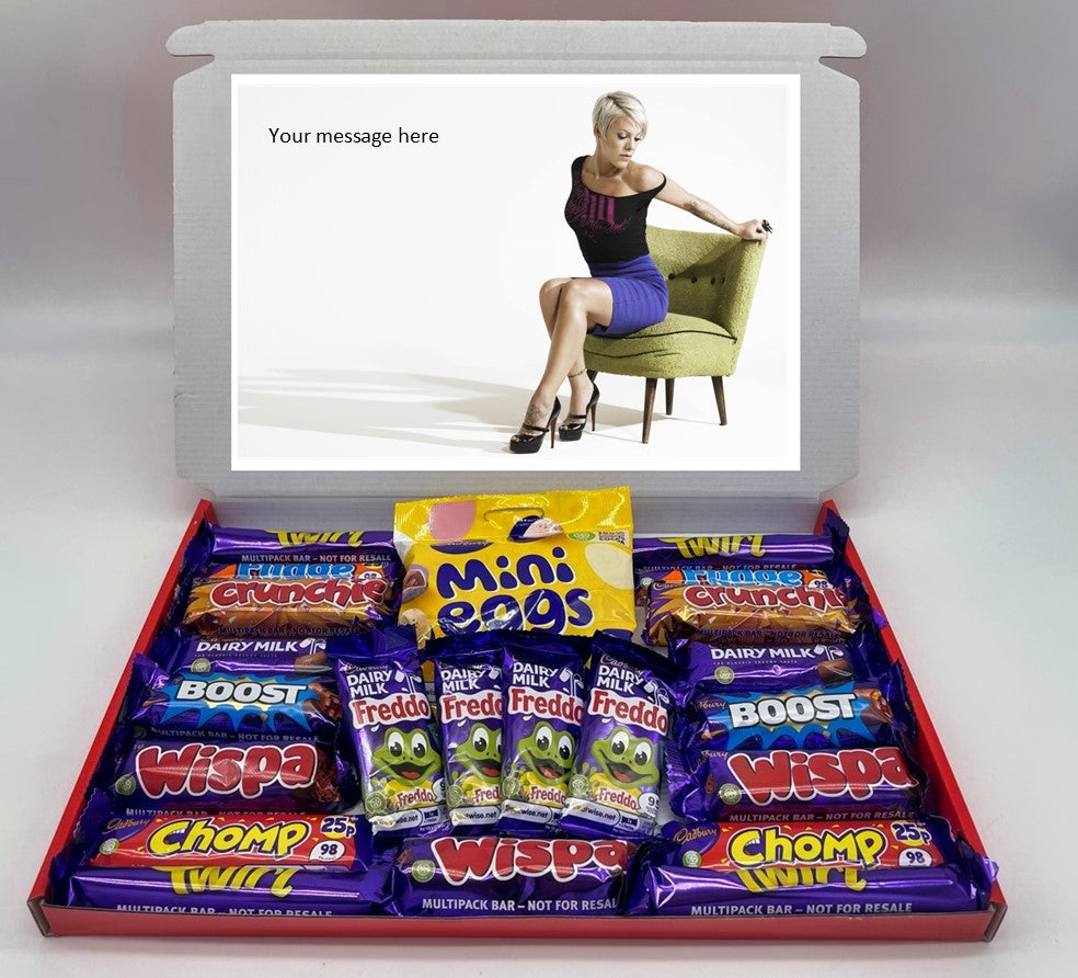 Pink Chocolate & Sweet Gift Box – Personalised Gift