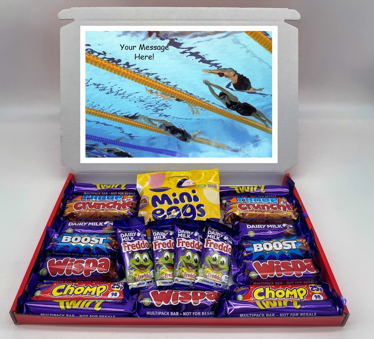 Swimming Chocolate & Sweet Gift Box – Personalised Gift