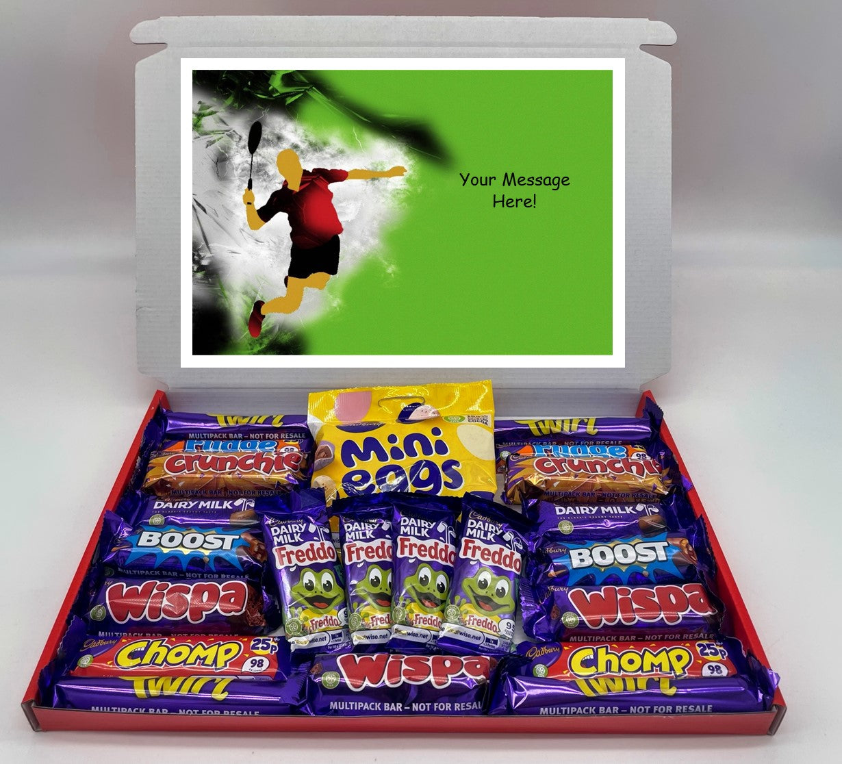 Badminton Chocolate & Sweet Gift Box – Personalised Gift