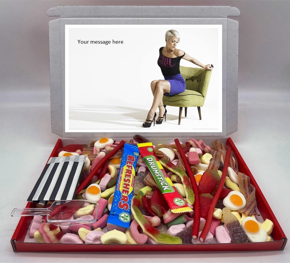 Pink Chocolate & Sweet Gift Box – Personalised Gift