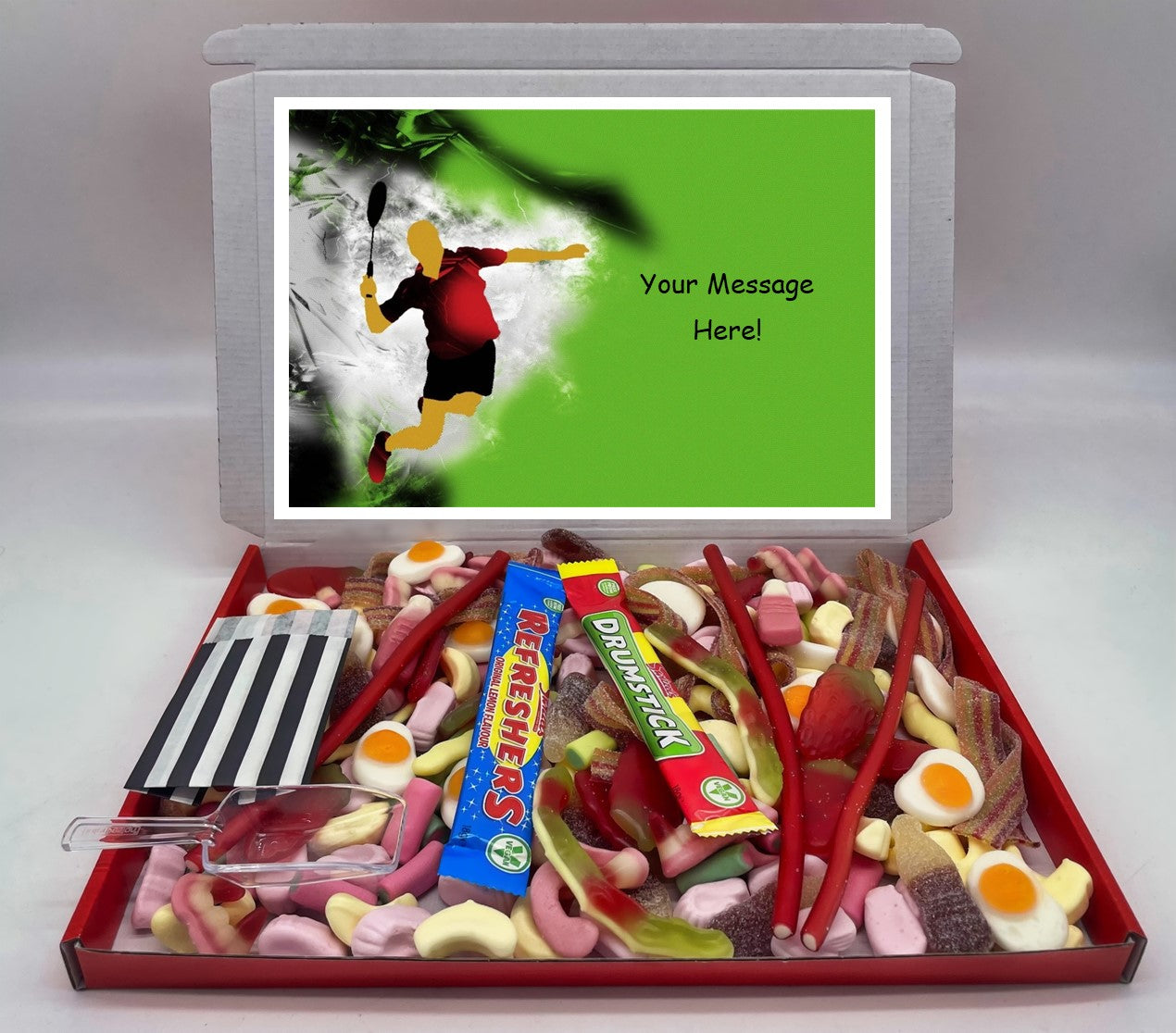 Badminton Chocolate & Sweet Gift Box – Personalised Gift