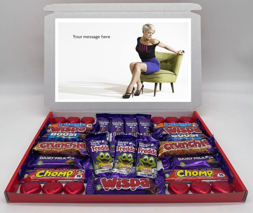 Pink Chocolate & Sweet Gift Box – Personalised Gift
