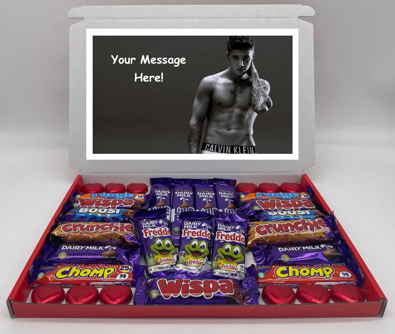 Justin Bieber Chocolate & Sweet Gift Box – Personalised Gift
