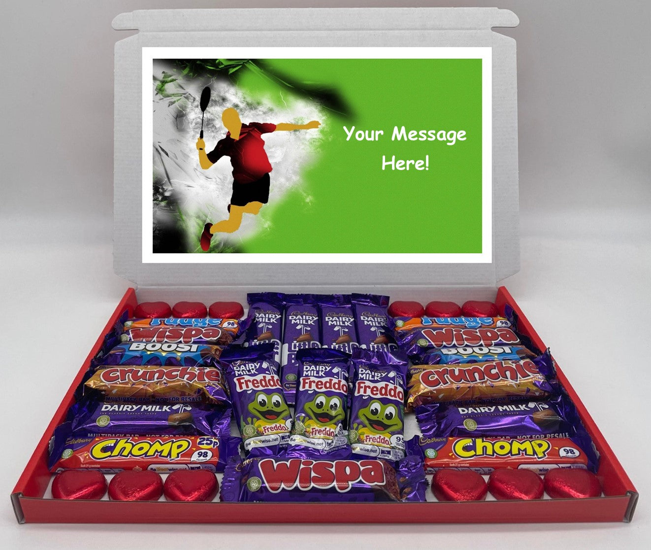 Badminton Chocolate & Sweet Gift Box – Personalised Gift