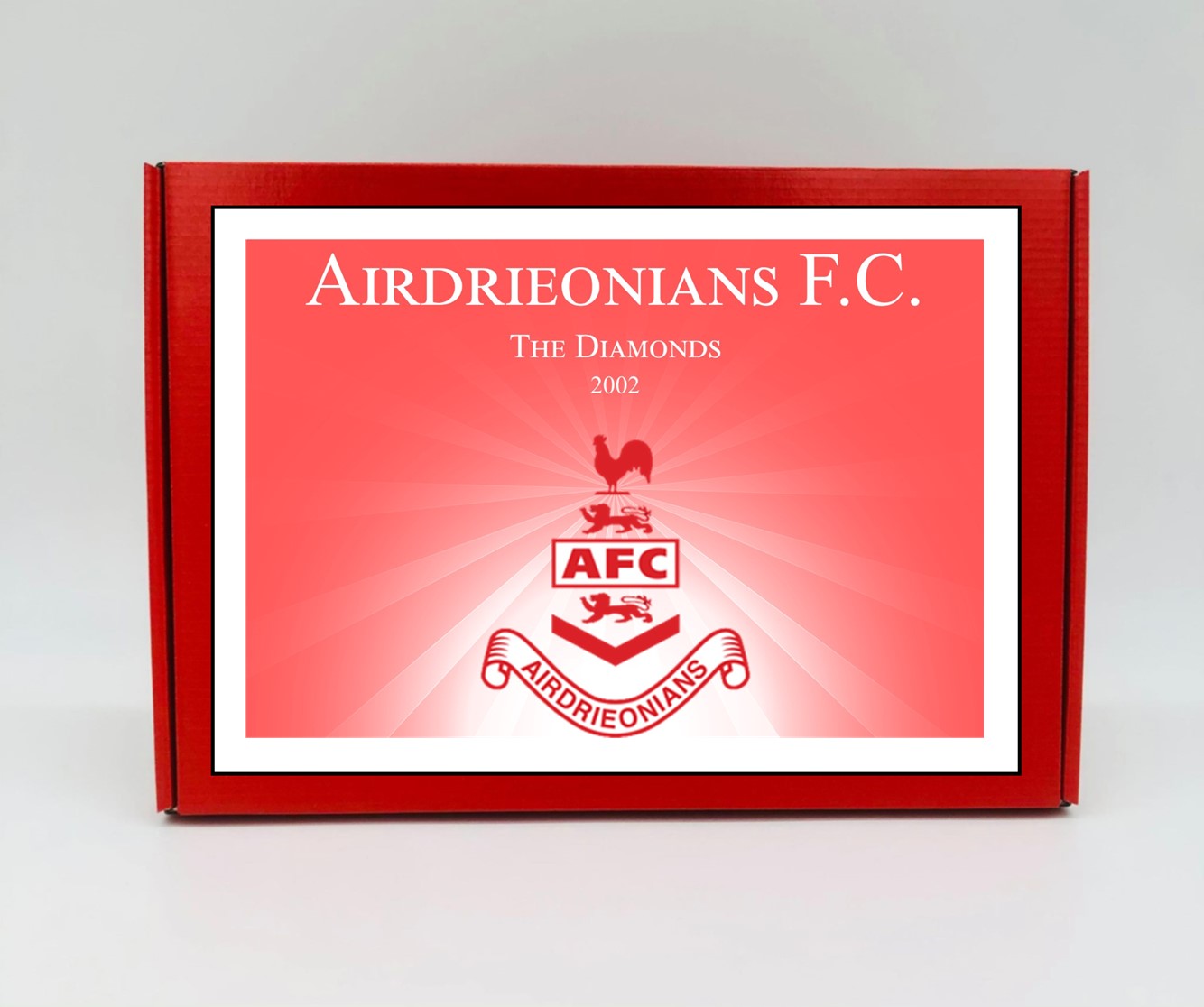 Airdrieonians Personalised Gift Box - A personalised chocolate and sweet hamper, the perfect gift for football fans.