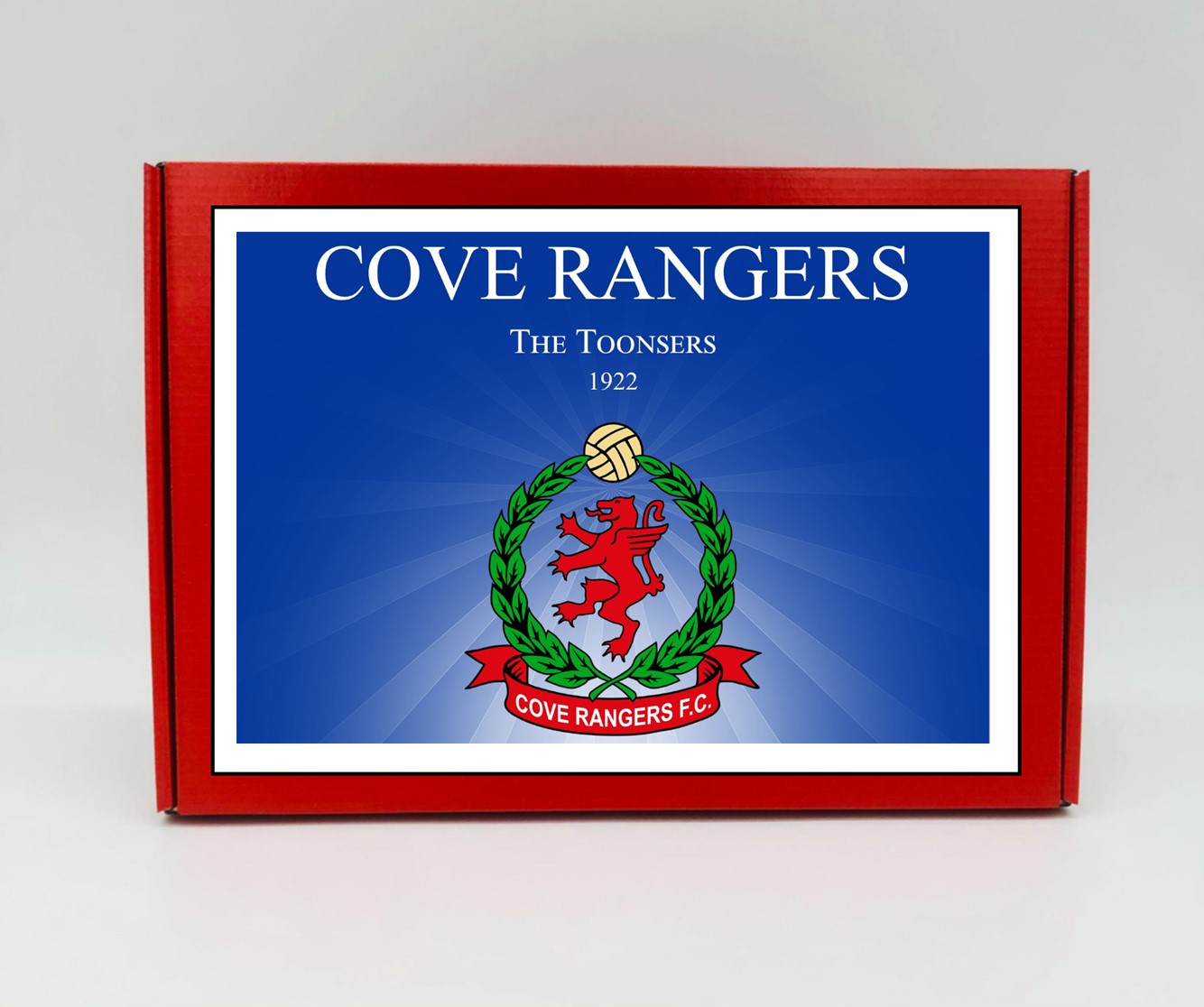 Cove Rangers Personalised Gift Box - A personalised chocolate and sweet hamper, the perfect gift for football fans.