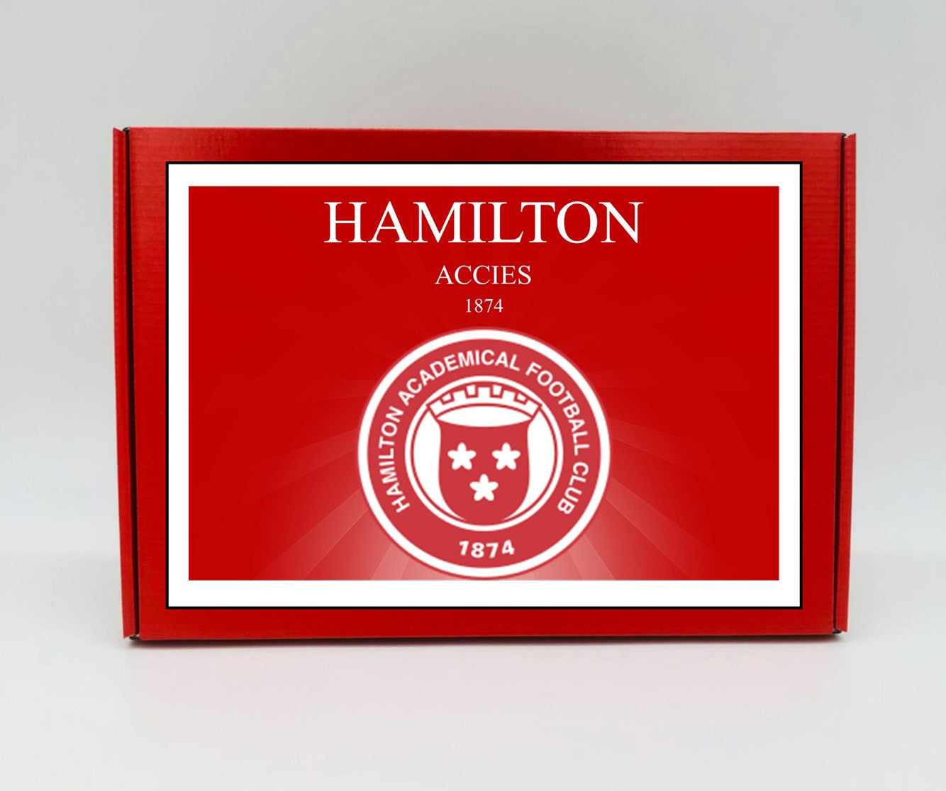 Hamilton Academical Personalised Gift Box - A personalised chocolate and sweet hamper, the perfect gift for football fans.