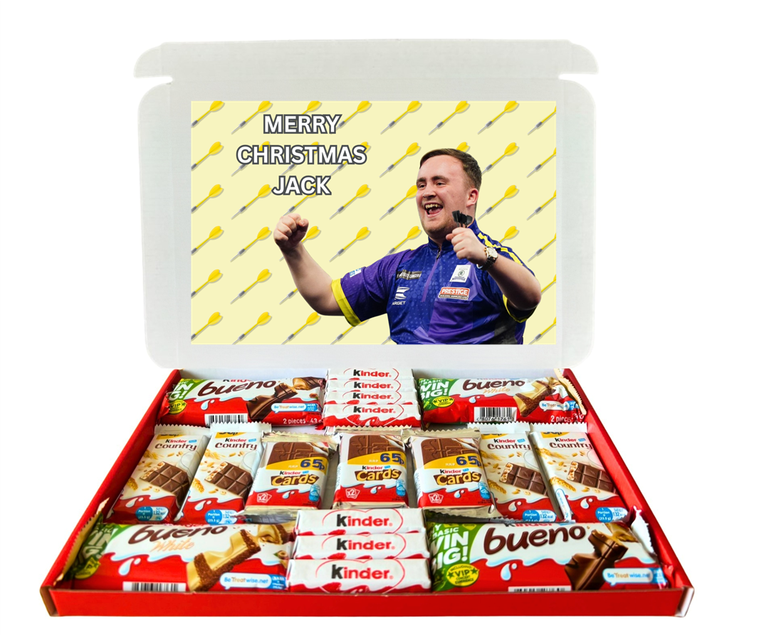 Luke Littler Chocolate & Sweet Gift Box – Personalised Gift