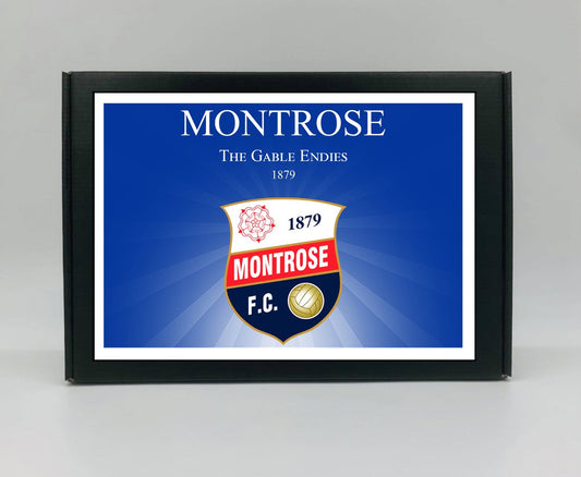 Montrose Personalised Gift Box - A personalised chocolate and sweet hamper, the perfect gift for football fans.