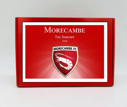 Morecambe Personalised Gift Box - A personalised chocolate and sweet hamper, the perfect gift for football fans.