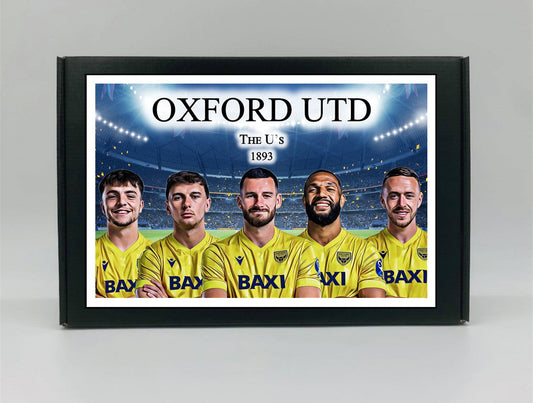 Oxford UTD Personalised Gift Box - A personalised chocolate and sweet hamper, the perfect gift for football fans.