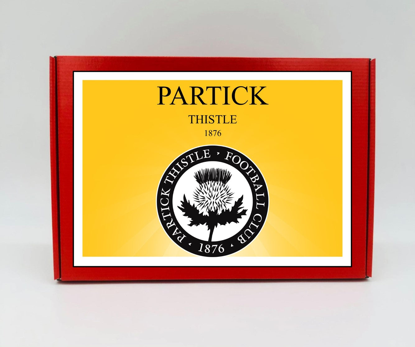 Partick Thistle Personalised Gift Box - A personalised chocolate and sweet hamper, the perfect gift for football fans.