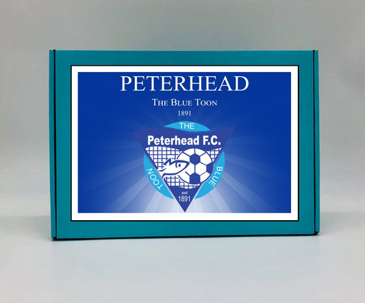 Peterhead Personalised Gift Box - A personalised chocolate and sweet hamper, the perfect gift for football fans.