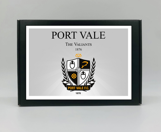 Port Vale Personalised Gift Box - A personalised chocolate and sweet hamper, the perfect gift for football fans.