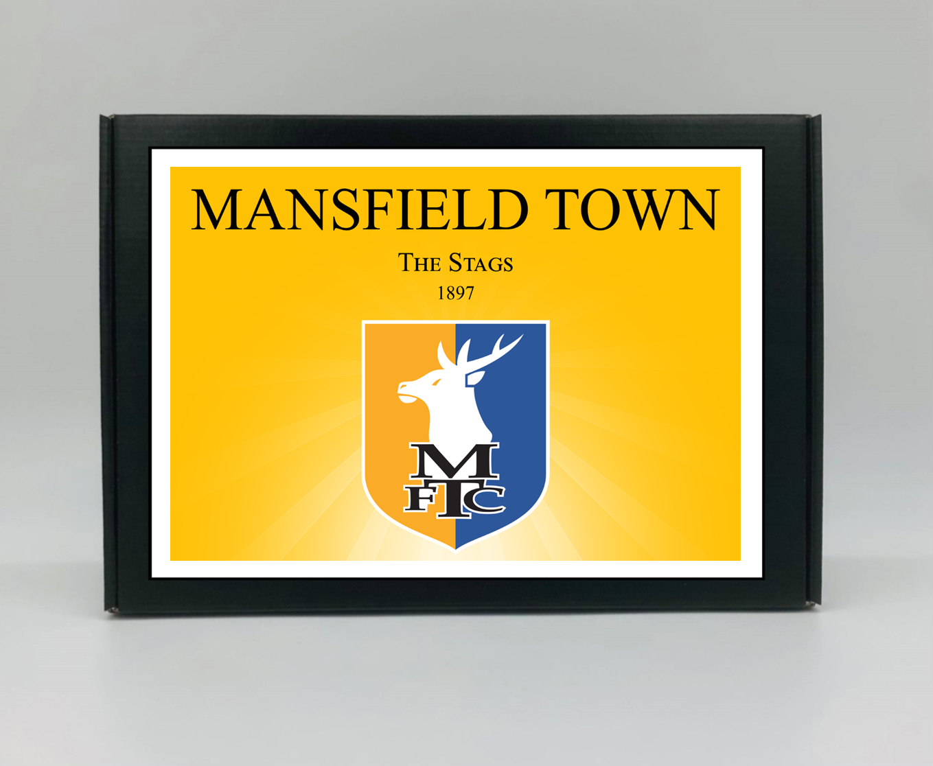 Mansfield Town Personalised Gift Box - A personalised chocolate and sweet hamper, the perfect gift for football fans.