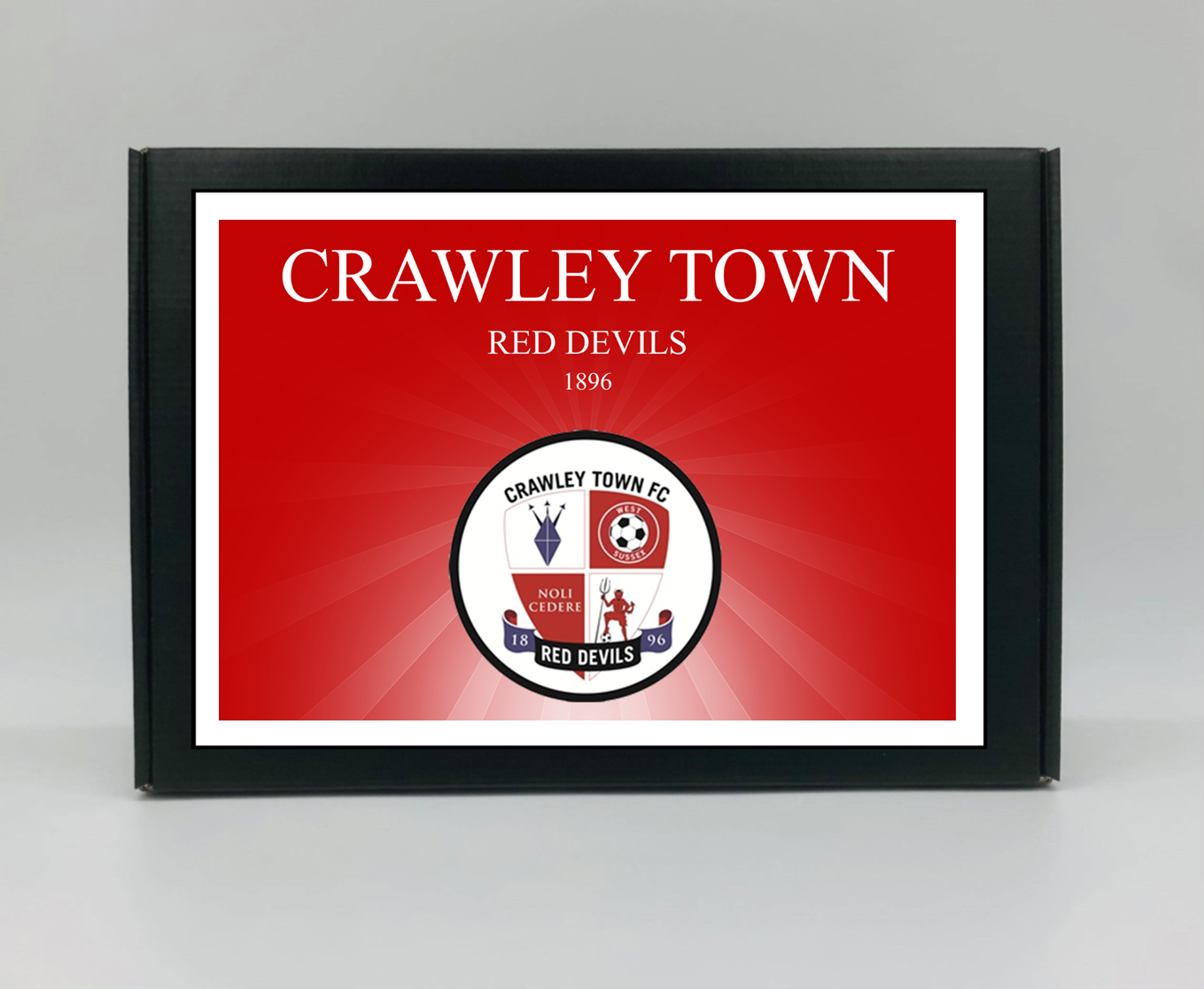 Crawley Town Personalised Gift Box - A personalised chocolate and sweet hamper, the perfect gift for football fans.