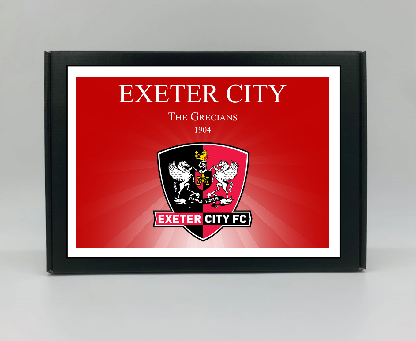 Exeter City Personalised Gift Box - A personalised chocolate and sweet hamper, the perfect gift for football fans.