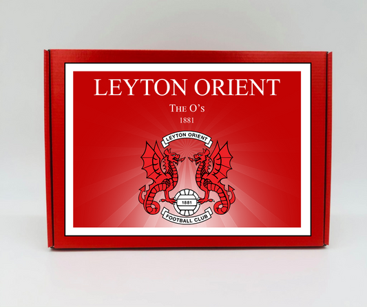 Leyton Orient Personalised Gift Box - A personalised chocolate and sweet hamper, the perfect gift for football fans.