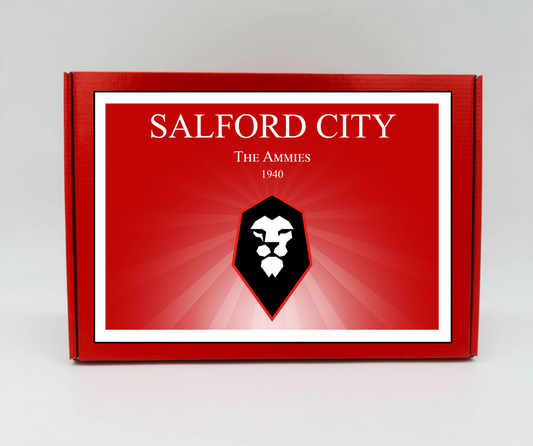 Salford City Personalised Gift Box - A personalised chocolate and sweet hamper, the perfect gift for football fans.