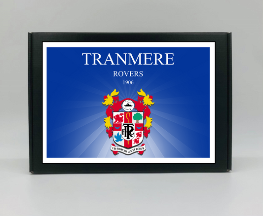 Tranmere Rovers Personalised Gift Box - A personalised chocolate and sweet hamper, the perfect gift for football fans.