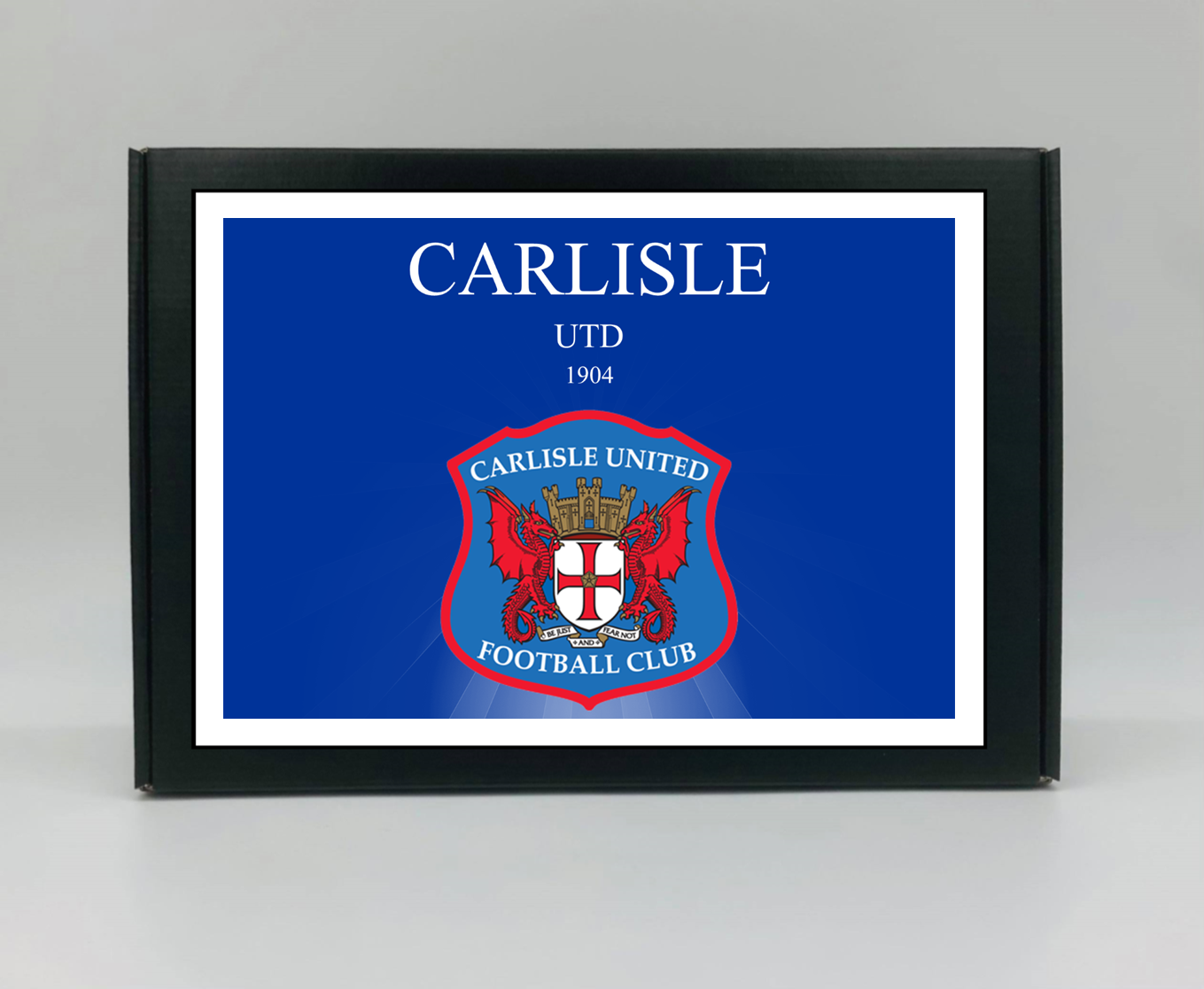 Carlisle United Personalised Gift Box - A personalised chocolate and sweet hamper, the perfect gift for football fans.