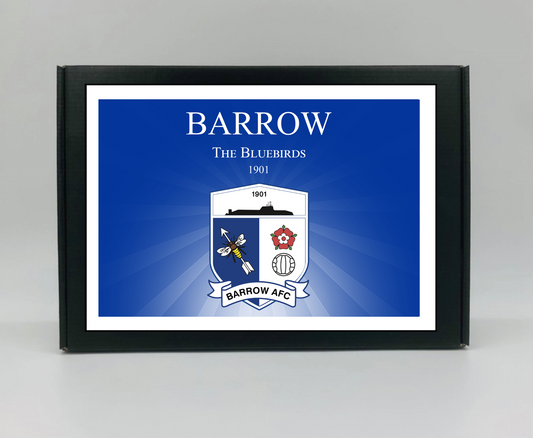 Barrow Personalised Gift Box - A personalised chocolate and sweet hamper, the perfect gift for football fans.