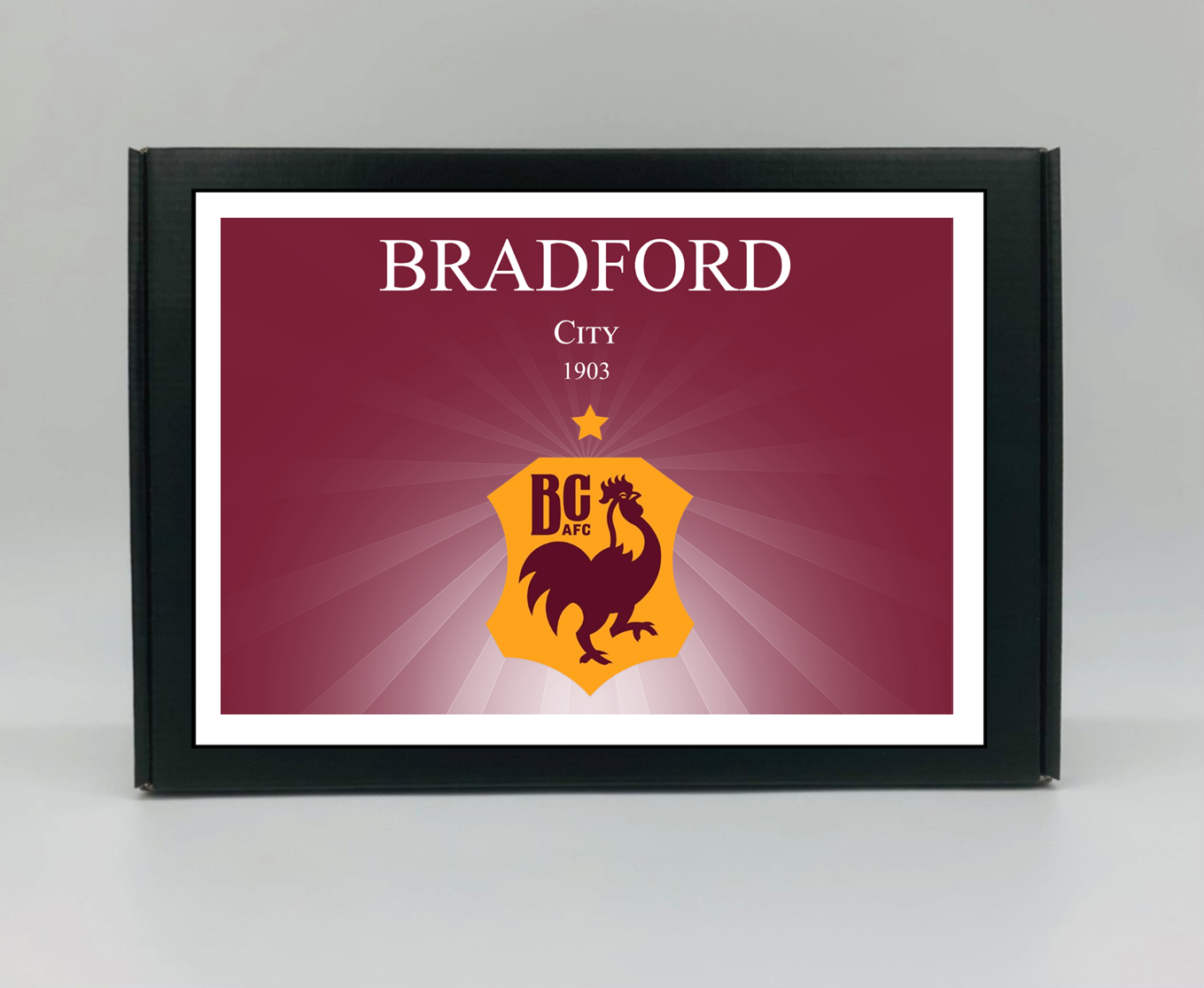 Bradford City Personalised Gift Box - A personalised chocolate and sweet hamper, the perfect gift for football fans.