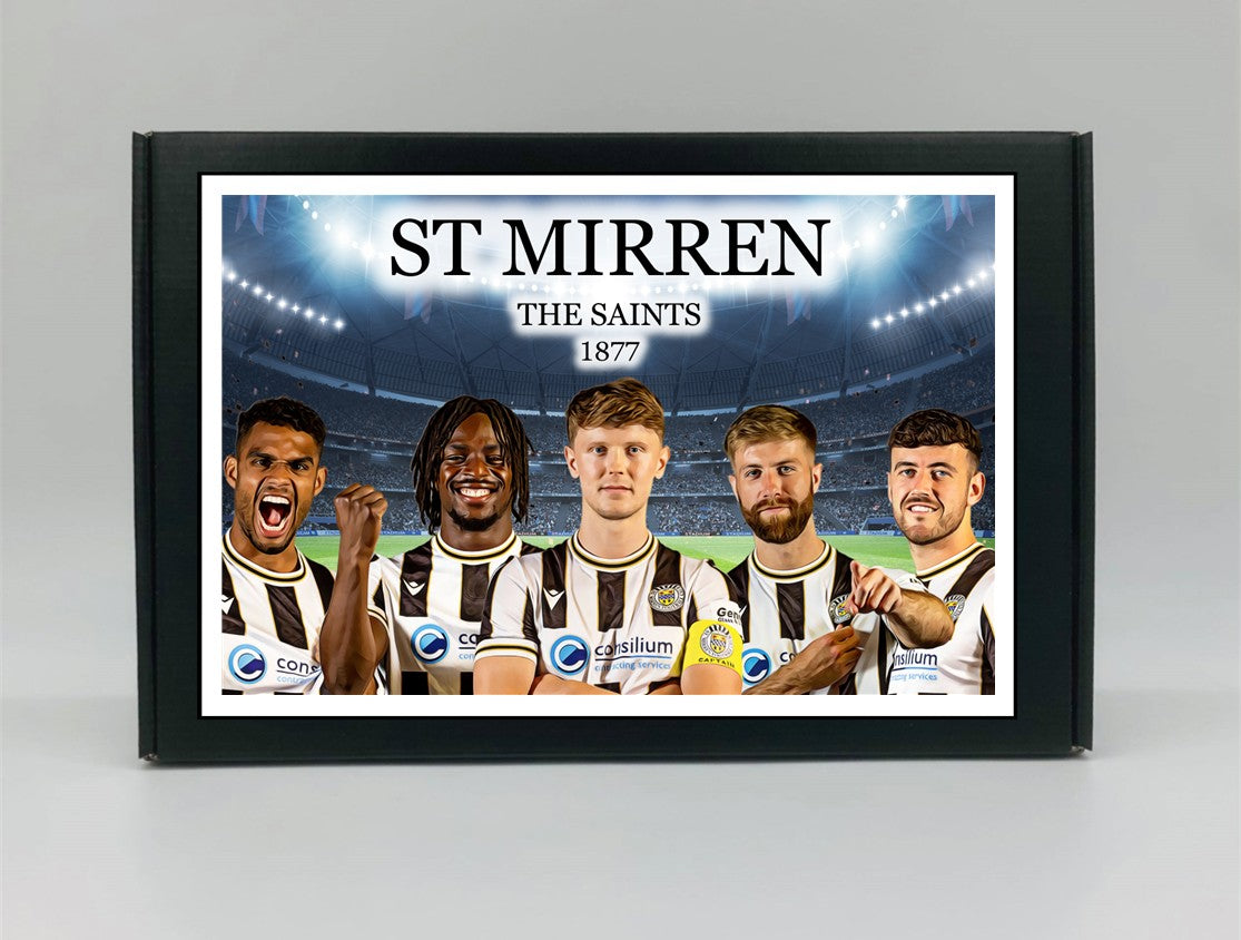 St Mirren Personalised Gift Box - A personalised chocolate and sweet hamper, the perfect gift for football fans.