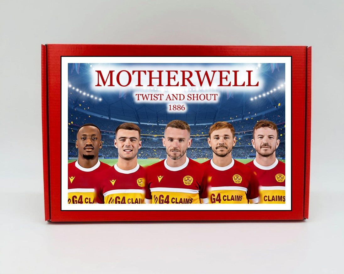 Motherwell Personalised Gift Box - A personalised chocolate and sweet hamper, the perfect gift for football fans.