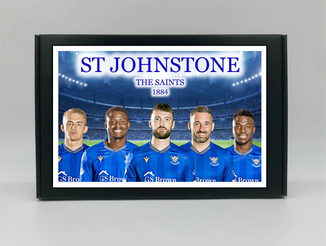 St Johnstone Personalised Gift Box - A personalised chocolate and sweet hamper, the perfect gift for football fans.