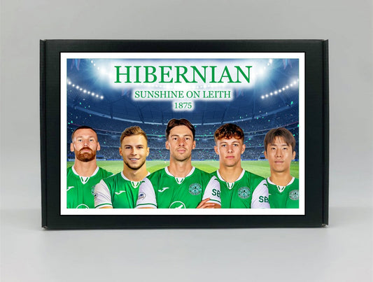 Hibernian Personalised Gift Box - A personalised chocolate and sweet hamper, the perfect gift for football fans.