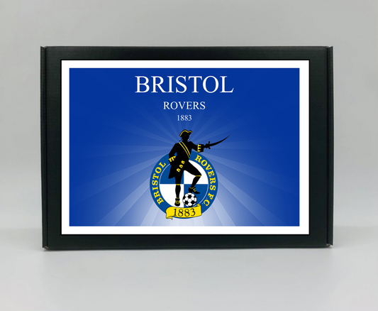 Bristol Rovers Personalised Gift Box - A personalised chocolate and sweet hamper, the perfect gift for football fans.