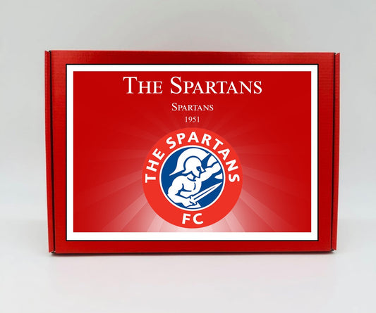 Spartans Personalised Gift Box - A personalised chocolate and sweet hamper, the perfect gift for football fans.