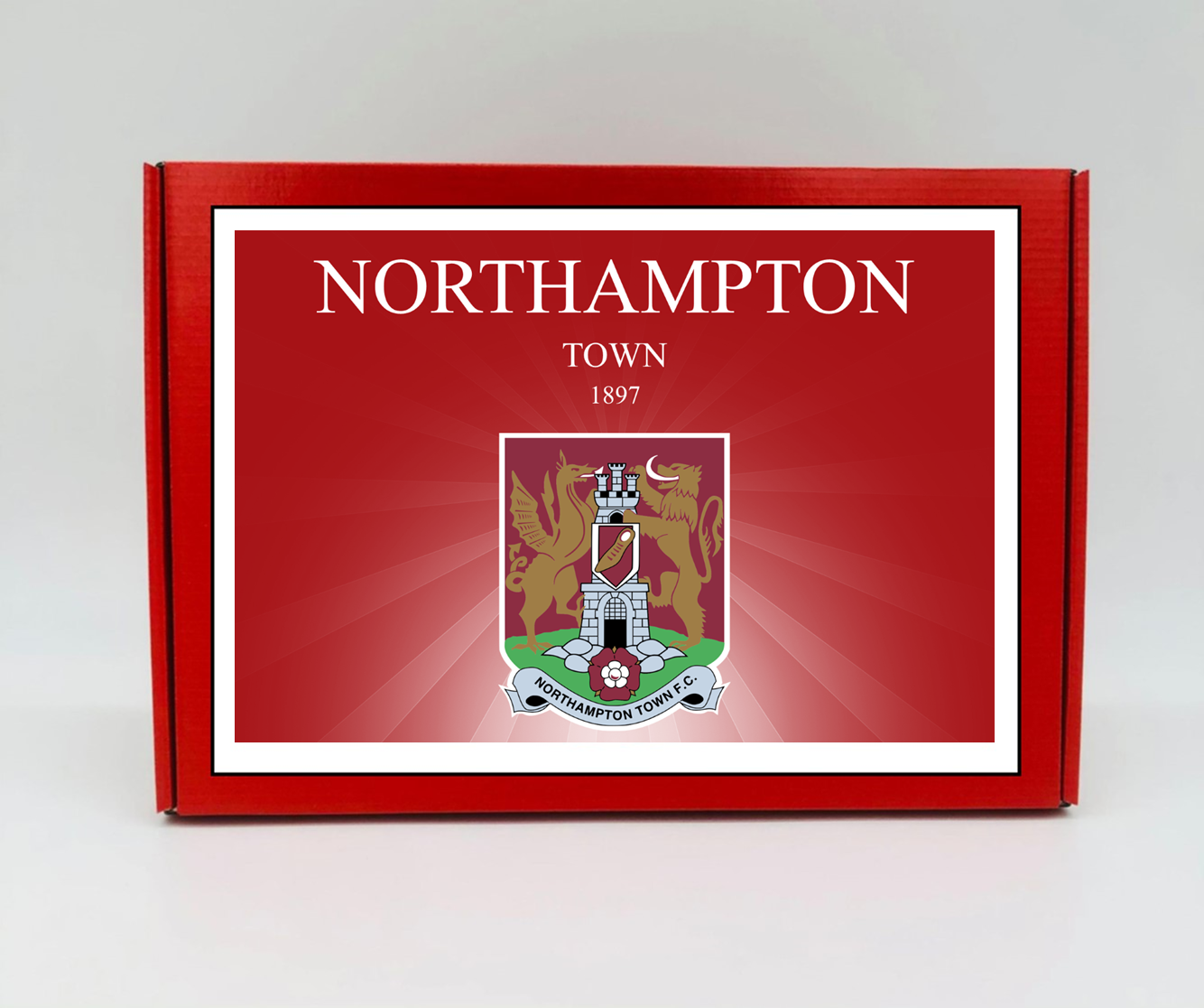 Northampton Town Personalised Gift Box - A personalised chocolate and sweet hamper, the perfect gift for football fans.