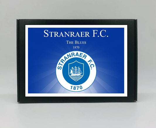 Stranraer Personalised Gift Box - A personalised chocolate and sweet hamper, the perfect gift for football fans.