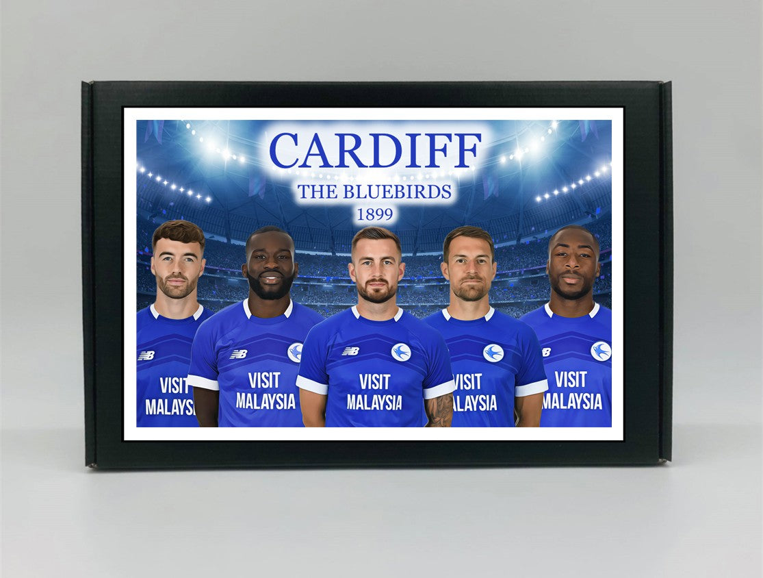 Cardiff City Personalised Gift Box - A personalised chocolate and sweet hamper, the perfect gift for football fans.