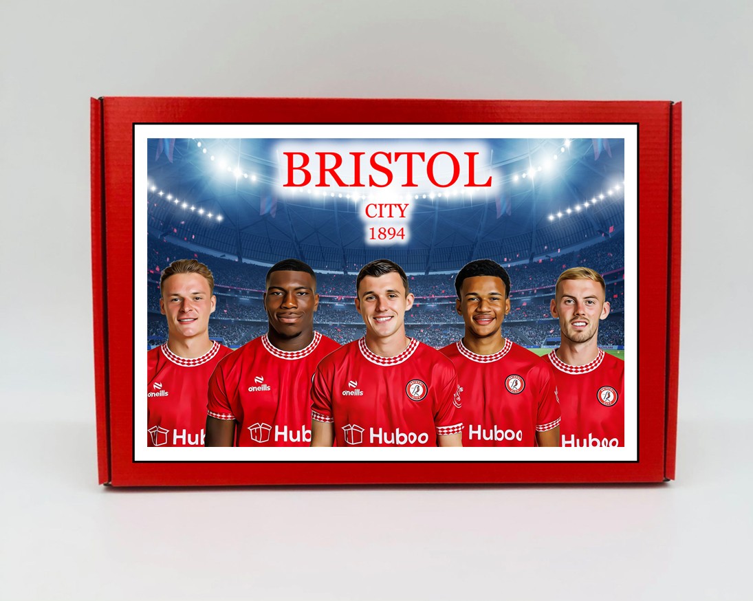 Bristol City Personalised Gift Box - A personalised chocolate and sweet hamper, the perfect gift for football fans.