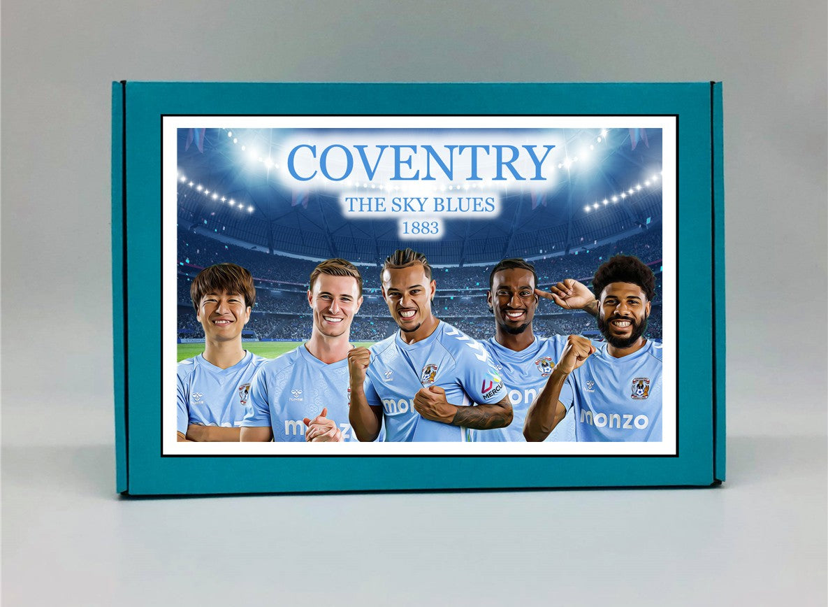 Coventry City Personalised Gift Box - A personalised chocolate and sweet hamper, the perfect gift for football fans.