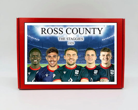 Ross County Personalised Gift Box - A personalised chocolate and sweet hamper, the perfect gift for football fans.