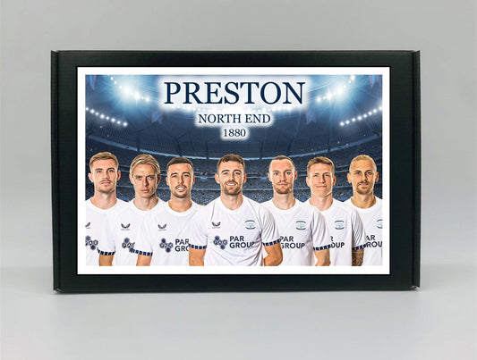 Preston North End Personalised Gift Box - A personalised chocolate and sweet hamper, the perfect gift for football fans.