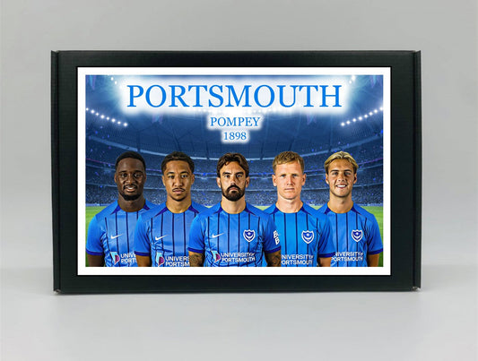 Portsmouth Personalised Gift Box - A personalised chocolate and sweet hamper, the perfect gift for football fans.