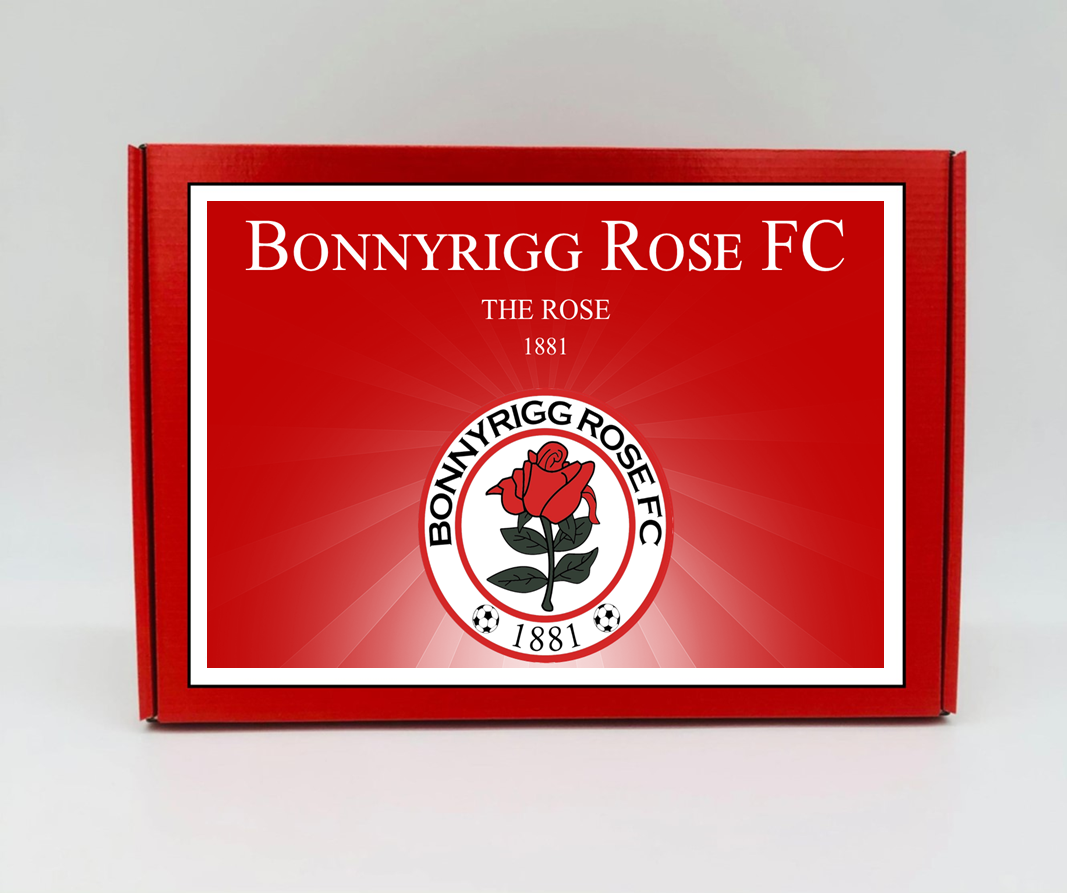 Bonnyrigg Rose Athletic Personalised Gift Box - A personalised chocolate and sweet hamper, the perfect gift for football fans.