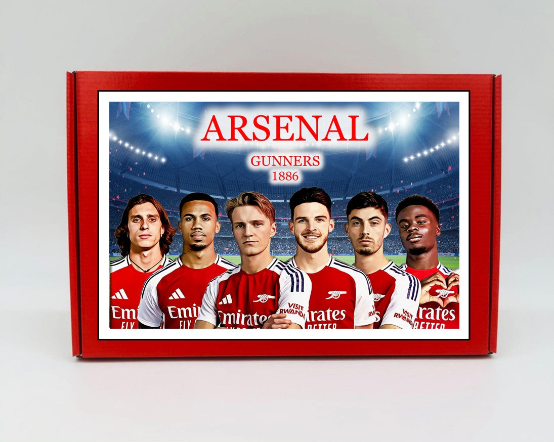 Arsenal Personalised Gift Box - A personalised chocolate and sweet hamper, the perfect gift for football fans.