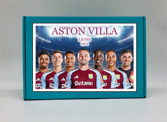 Aston Villa Personalised Gift Box - A personalised chocolate and sweet hamper, the perfect gift for football fans.