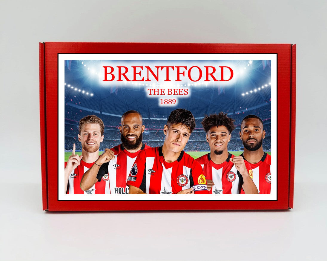 Brentford Personalised Gift Box - A personalised chocolate and sweet hamper, the perfect gift for football fans.